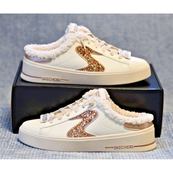 New! Size: 7 Women Skechers Hiland Warmed Up Comfort Mules Memory Foam Fur/Lined - Picture 1 of 12